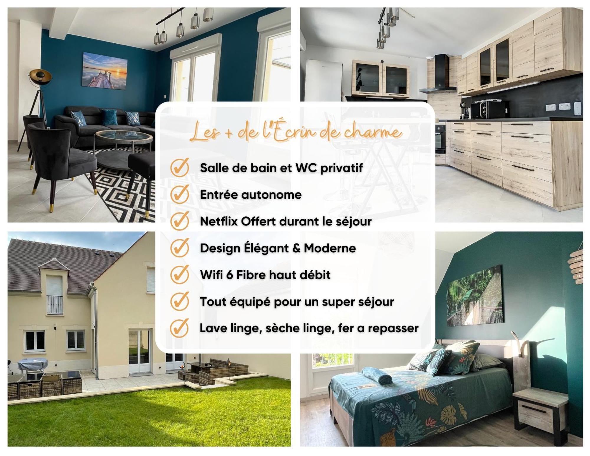 Chambre Evasion - Sdb Wc Privatif - Entree Autonome - Grande Tv Netflix Compiègne Exterior foto